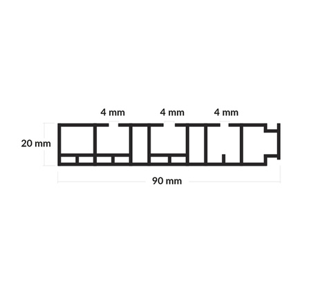 Gardinenschienen PVC 3-Läufig Vorhangsschiene Innenlaufschienen Deckenschiene SCHWARZ 90cm 100cm 150cm