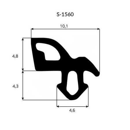 Gummidichtung Fensterdichtung ALUPLAST S-1560 GRAU