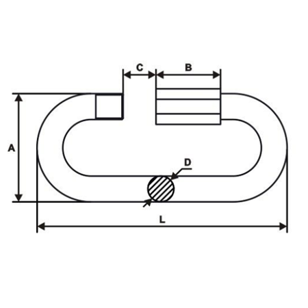 Kettenschnellverschluss Kettenverbinder Verzinkt Stahl 10mm