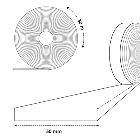 Nageldichtband Unterspannbahn Tackerband Dichtband Selbstklebendes 50mm Rolle 30m