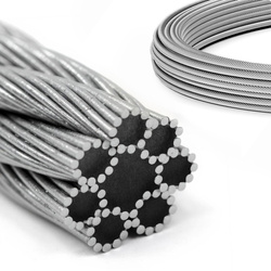 DRAHTSEIL Verzinkt Drahtseile Stahlseil Stahlseile Draht 6mm 6x12 +7FE