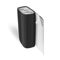 KAMINANSCHLUSSBAND BLEI Wandanschlussband Dachrolle Kaminband Traufgitter 2D 300mm RAL 9005 SCHWARZ