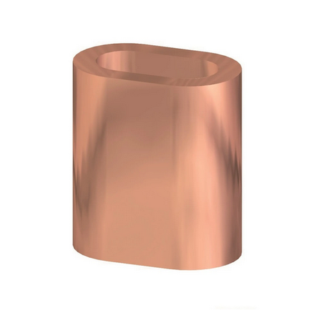 Pressklemme aus KUPFER Drahtseil 5mm