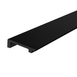 Karnis-Abdeckleiste 10 cm Schwarz 2 m