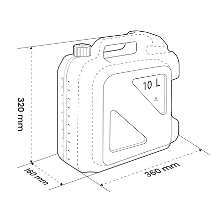 Kraftstoffkanister mit zwei Griffen und Auslaufrohr 10L