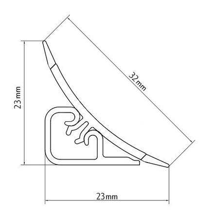 1,5m 2,5m 3m Abschlussleiste Küchenabschlussleiste Küchenleiste Arbeitsplatte Wandabschlussleiste Tischplattenleisten PVC 23mm ALUMINIUM SILBER + Schrauben GRATIS