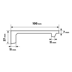 Karnis-Abdeckleiste 10 cm Weiß 2 m