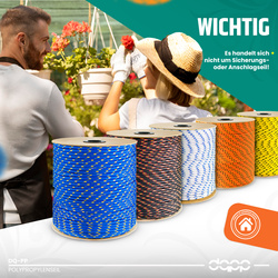 Polypropylenseil 2mm Schnur Polypropylen Seil Tauwerk Flechtleine WEISS