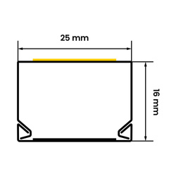 Kabelkanal (PVC-Leiste) 25×16 mm, weiß, selbstklebend