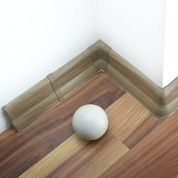2m Fussleiste 62mm EICHE NEGRE Fußleiste Leiste Sockelleiste Laminatleiste Bodenleiste PVC + Montagematerial GRATIS