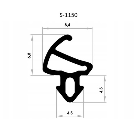 Gummidichtung Fensterdichtung KOMMERLING S-1150 SCHWARZ