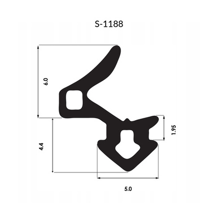 Gummidichtung Fensterdichtung GEALAN S-1188 SCHWARZ