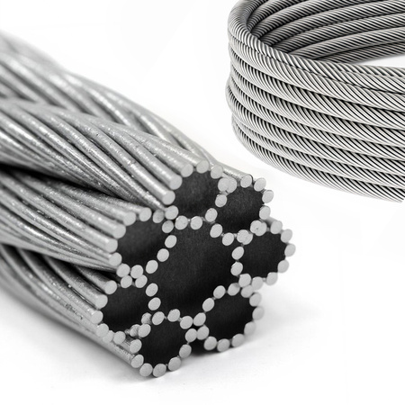 DRAHTSEIL Verzinkt Drahtseile Stahlseil Stahlseile Draht 8mm 6x12 +7FE