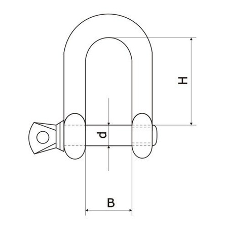 Schäkel Rundschäkel Gerade Verbinder 28mm