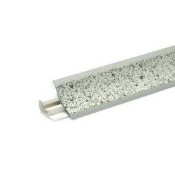 1,5m 2,5m 3m Abschlussleiste Küchenabschlussleiste Küchenleiste Arbeitsplatte Wandabschlussleiste Tischplattenleisten PVC 23mm GRANIT HELL + Schrauben GRATIS