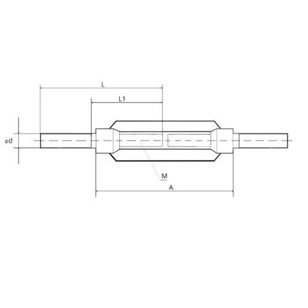 Spannschloss EINFACH Verzinkt Seilspanner Spannschraube Spanner M10