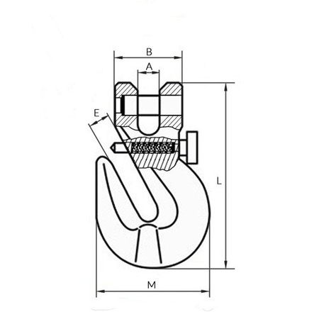 Parallelhaken mit Sicherung 10mm Güteklasse 8