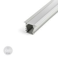 Alu Profil für LED DEEP Milchglas Streifen Lichtleiste Aluminium 2m