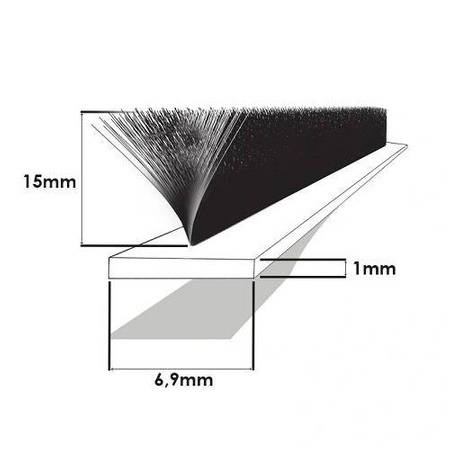 Dichtungsbürste Zugluftstopper Türbodendichtung Selbstklebend Antistaub 15mm