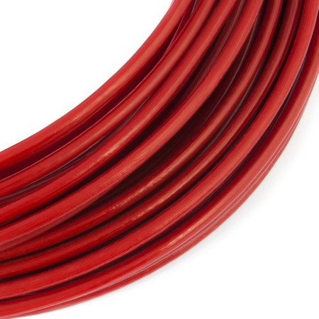 Drahtseil Verzinkt in PVC Stahlseile Drahtseile ROT 2,5/5mm 1x19