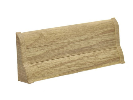 2m Fussleiste 62mm EICHE NOSTALGIE Fußleiste Leiste Sockelleiste Laminatleiste Bodenleiste PVC + Montagematerial GRATIS