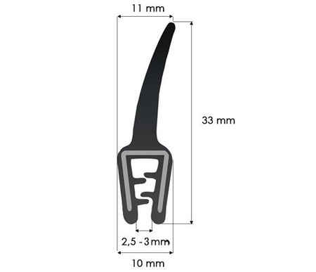 Kantenschutz Gummidichtung Kederband Kantenschutzprofil Dichtung Schutzband T-45