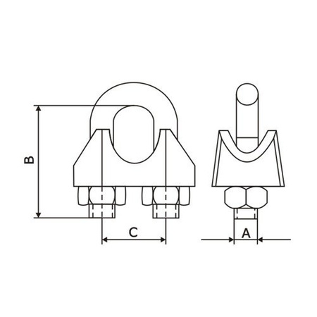 Seilklemme Verzinkt Drahtseil Drahtseilklemme BÜGEL 34mm