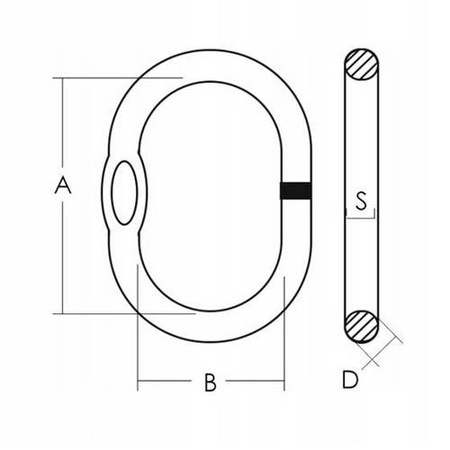 Aufhängeglied GK 8 Anschlagkette Einzelglied Gehänge 10/8mm