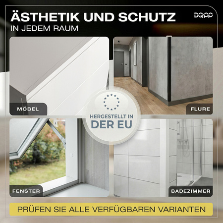 Winkelprofil Winkelleiste PVC 40x40 SCHWARZ 1m