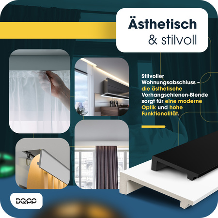 Karnis-Abdeckleiste 10 cm Schwarz 2 m