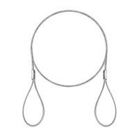 Stahlseil Verzinkt mit Ösen Schlaufenseil Öse - Öse Schlaufe Drahtseil Seil mit Schlaufen 5mm