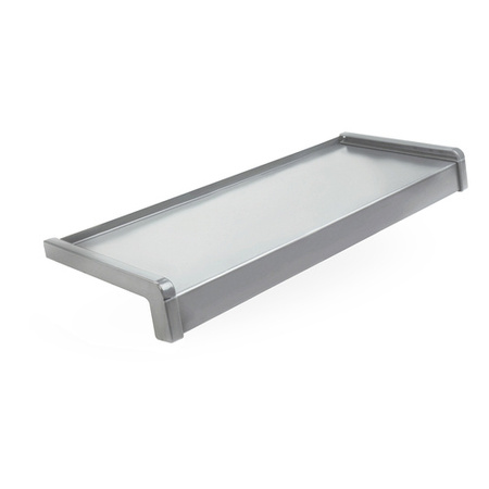 Fensterbank Stahl Aussen Außenfensterbank Fensterbrett Stahlblech Breite 12,5cm RAL 9006 SILBER