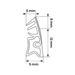 Fensterdichtung KD-6  Weiß für Holzfenster – Flügel Rahmen