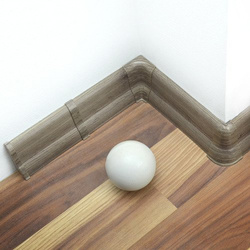2m Fussleiste 62mm EICHE DUNKEL Fußleiste Leiste Sockelleiste Laminatleiste Bodenleiste PVC + Montagematerial GRATIS