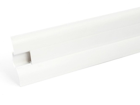 2m Fussleiste 62mm WEISS Fußleiste Leiste Sockelleiste Laminatleiste Bodenleiste PVC + Montagematerial GRATIS
