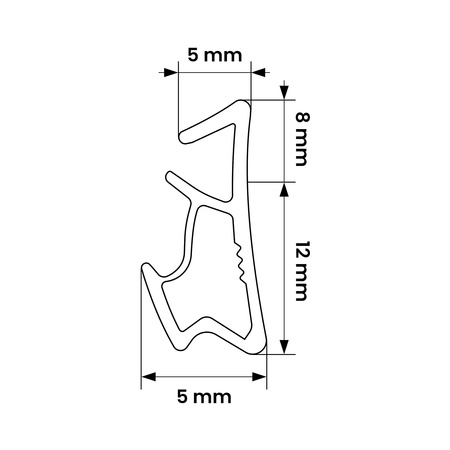 Fensterdichtung KDA-9 Braun für Holzfenster – Flügel Rahmen