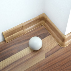 2m Fussleiste 62mm EICHE ALT Fußleiste Leiste Sockelleiste Laminatleiste Bodenleiste PVC + Montagematerial GRATIS