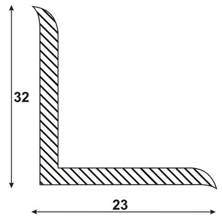 Weichsockelleiste Selbstklebend Knickwinkel Weich Sockel Gummi PVC 32 x 23mm EICHE RUSTIKAL