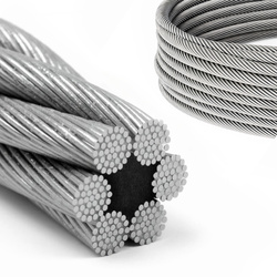 DRAHTSEIL Verzinkt Drahtseile Stahlseil Stahlseile Draht 18mm 6x37