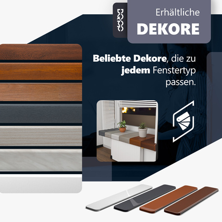 Renovierungsabdeckung für alte Innenfensterbank – Eiche Skandinavisch Tiefe 38cm