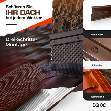 Kaminanschlussband Wandanschlussband Dachanschlussband 3D Struktur ALU Dachrolle GRAPHIT