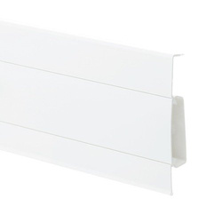 2,5m Fussleiste PVC 75mm Weiss + Montagematerial Gratis