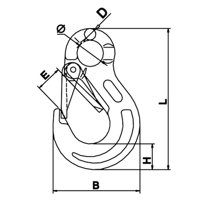 LASTHAKEN MIT ÖSE 6mm