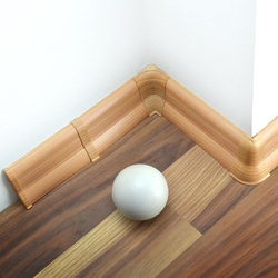 2m Fussleiste 62mm BUCHE Fußleiste Leiste Sockelleiste Laminatleiste Bodenleiste PVC + Montagematerial GRATIS