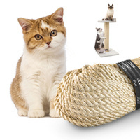 Natürliches Sisal Seil für Kratzbaum Katzenbaum Kratzseil DIY Fuer Katzen Ersatzteile 6mm