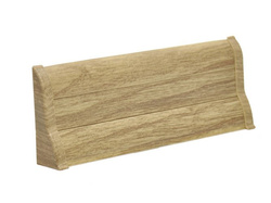 2m Fussleiste 62mm EICHE NOSTALGIE Fußleiste Leiste Sockelleiste Laminatleiste Bodenleiste PVC + Montagematerial GRATIS