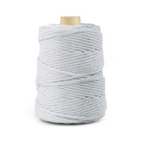 Baumwolle Baumwollgarn Makramee Garn 3mm 100m - 200m HELLGRAU