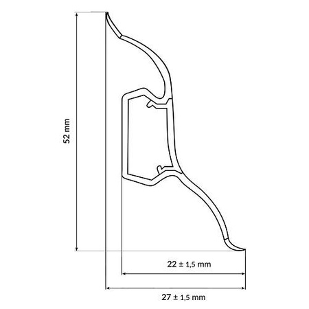 2,5m Fussleiste Fußleiste Leiste Sockelleiste Laminatleiste Bodenleiste 52mm BUCHE + Montagematerial GRATIS