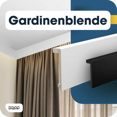 Karnis-Abdeckleiste 10 cm Weiß 2 m