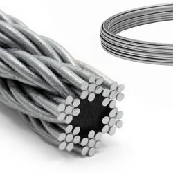 DRAHTSEIL Verzinkt Drahtseile Stahlseil Stahlseile Draht 2mm 6x7